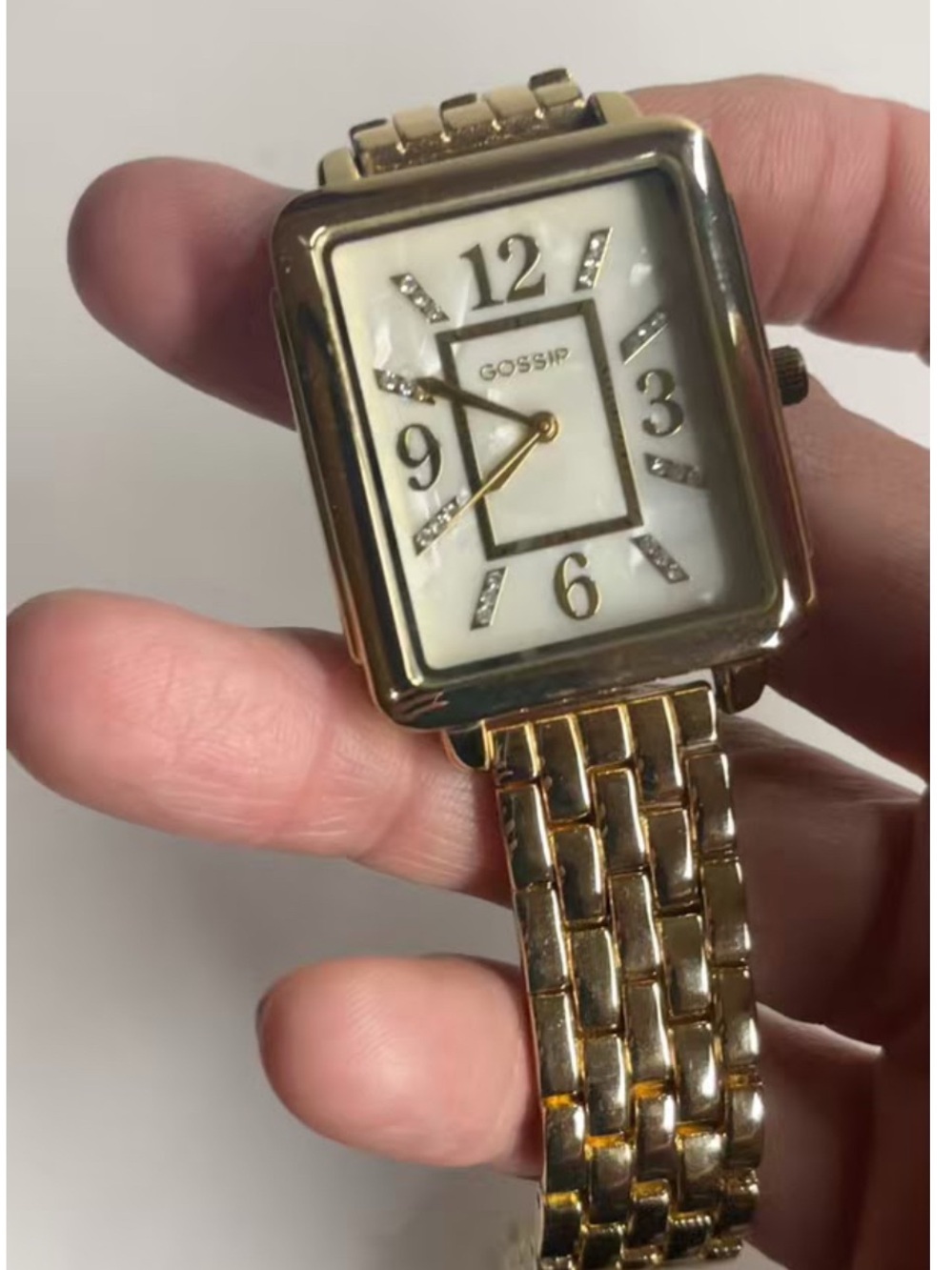 Gossip gold-tone fashion watch with mother of pearl dial